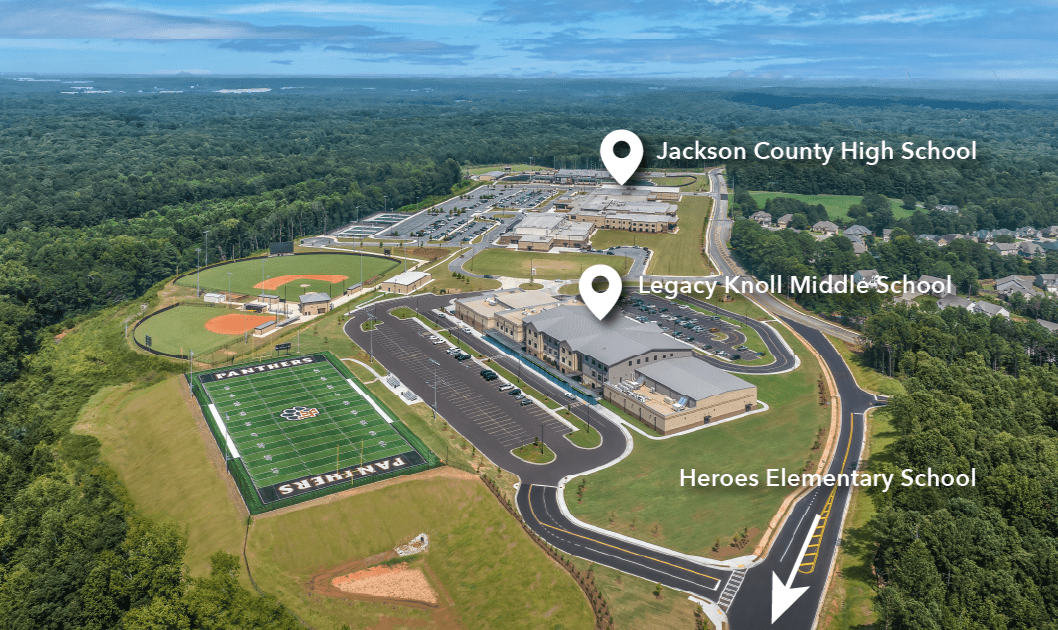 JCHS + LKMS Aerial Shot with Labels